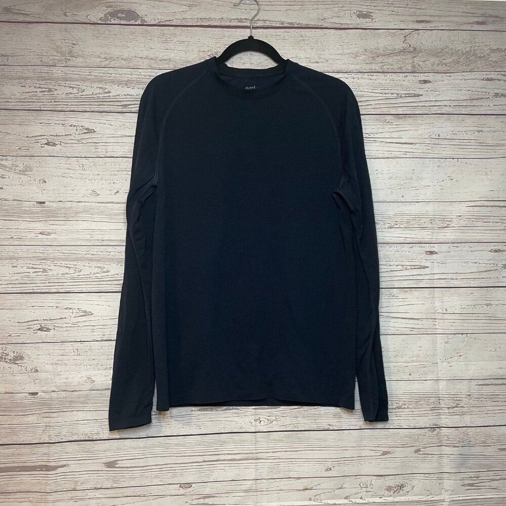 Zella Dark Blue Long Sleeve Shirt, Size‎ Small